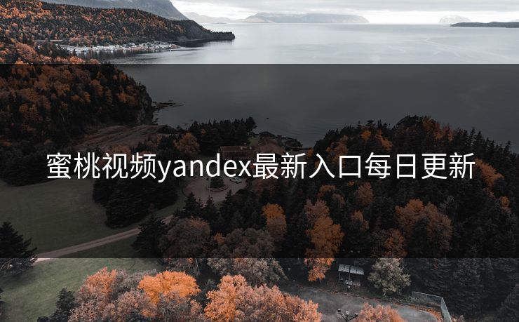 蜜桃视频yandex最新入口每日更新